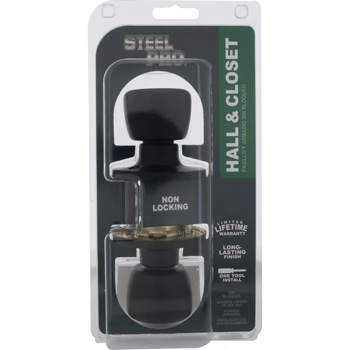 Steel Pro Matte Black Tulip Passage Door Knob | True Value Hardware