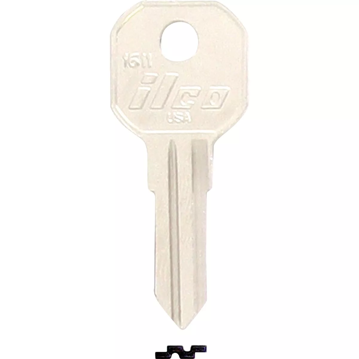 ILCO Nickel Plated Gas Cap Key, 1611 (10-Pack)