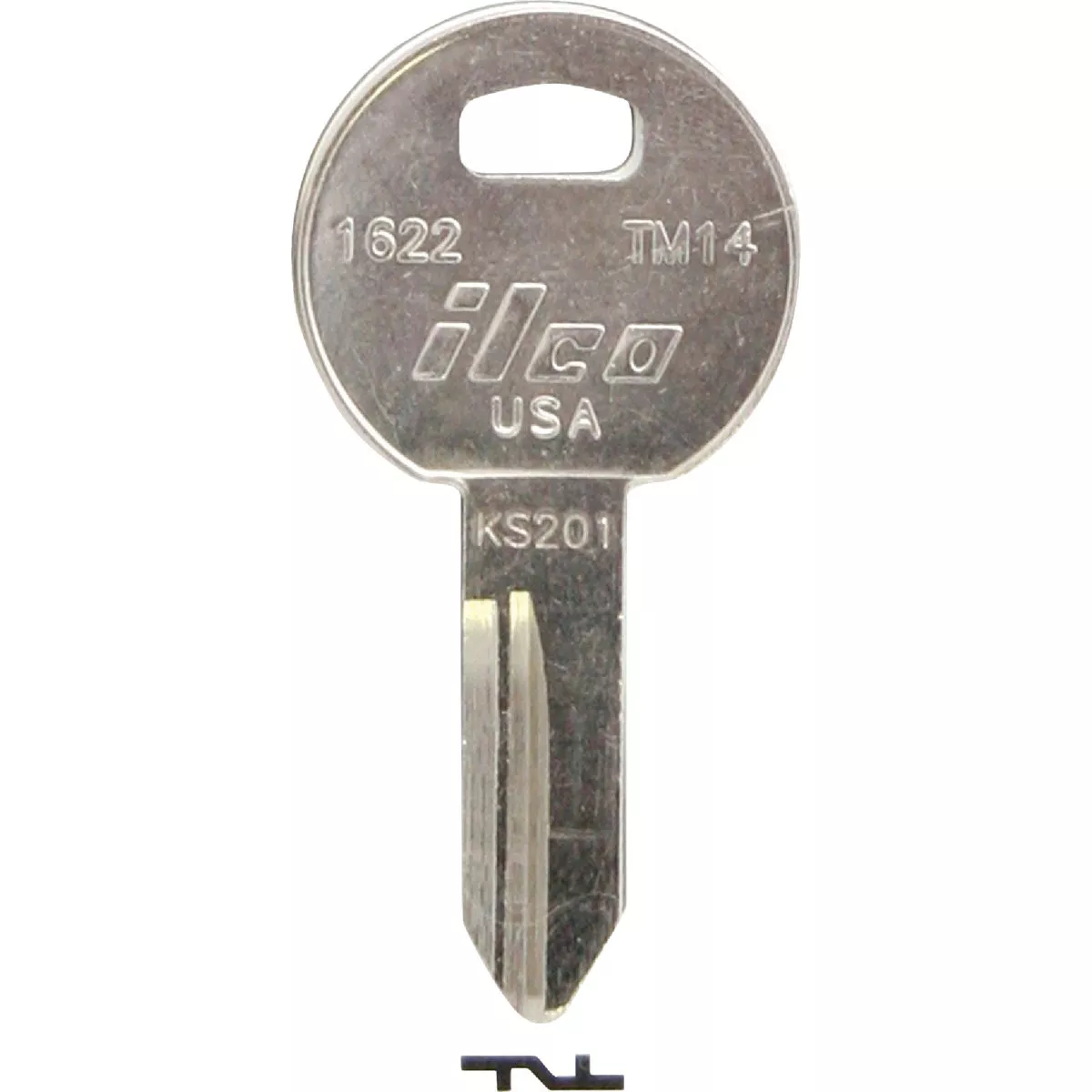 ILCO Trimark Nickel Plated Toolbox Key, TM14 / 1622 (10-Pack)