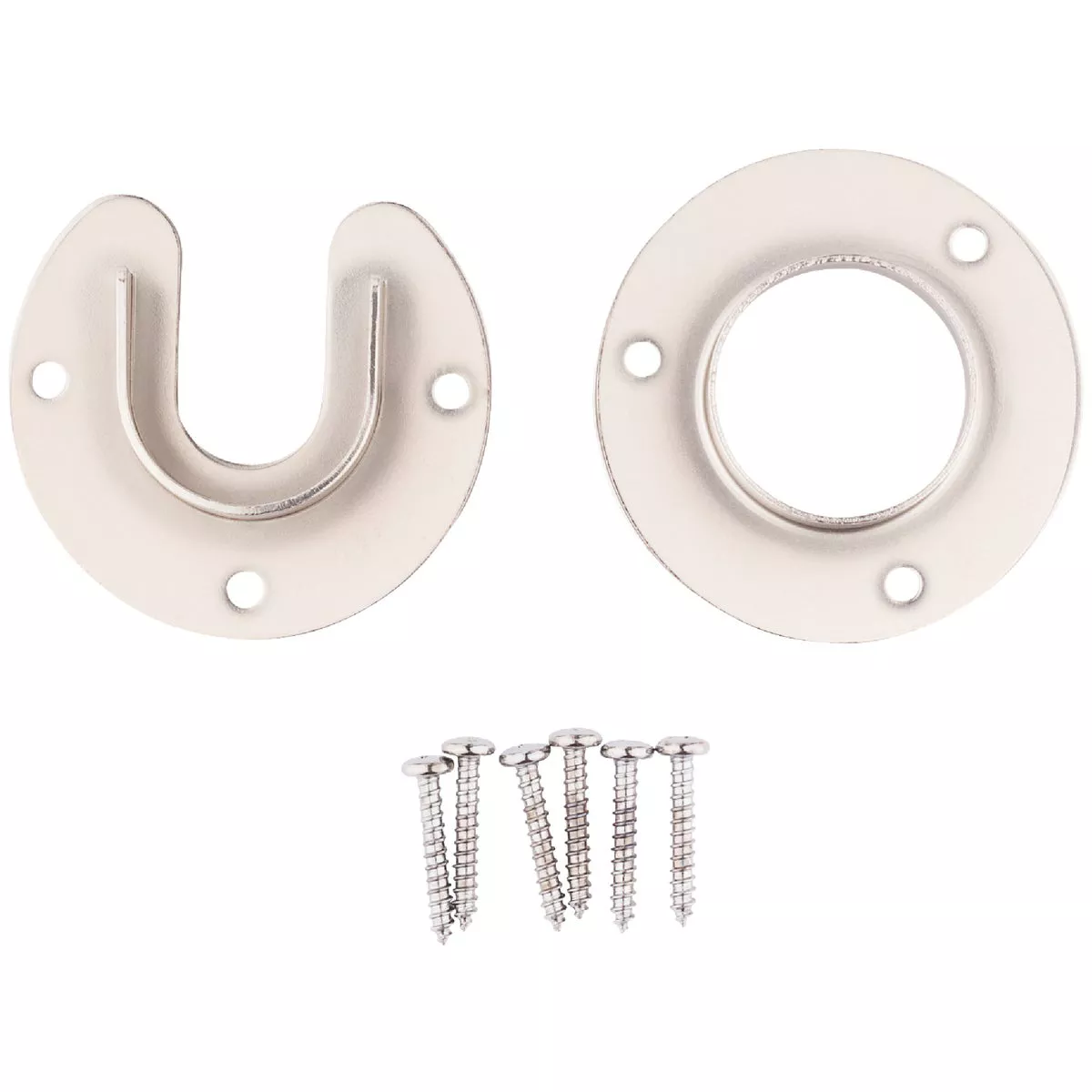 Stanley Home Designs 1-5/16 In. Zinc Closet Rod Socket, Satin Nickel (2-Pack) - photo 3