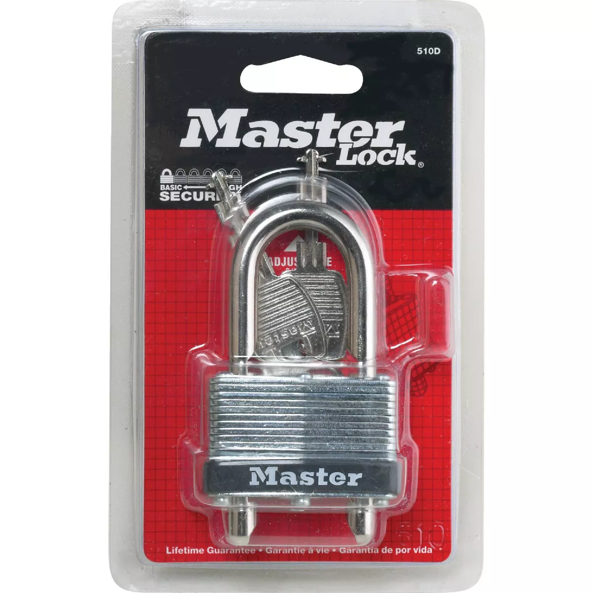 Master Lock 1-3/4 In. W. Warded Keyed Different Padlock with 5/8 In. To 2 In. Adjustable Shackle - photo 2