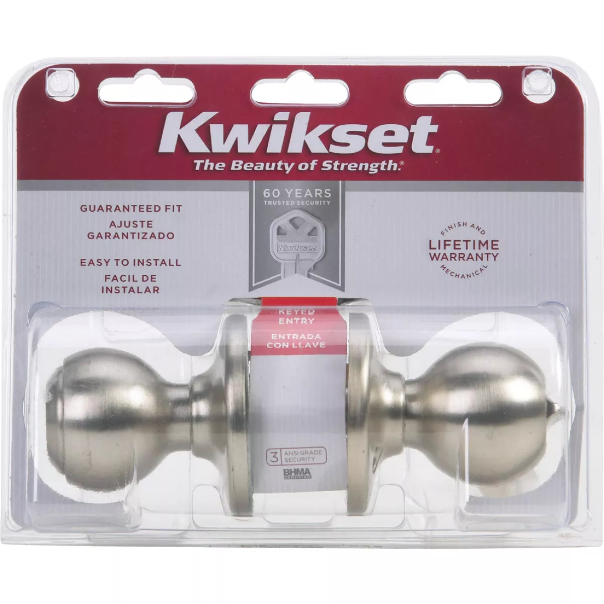 Kwikset Polo Satin Nickel Entry Door Knob - photo 3