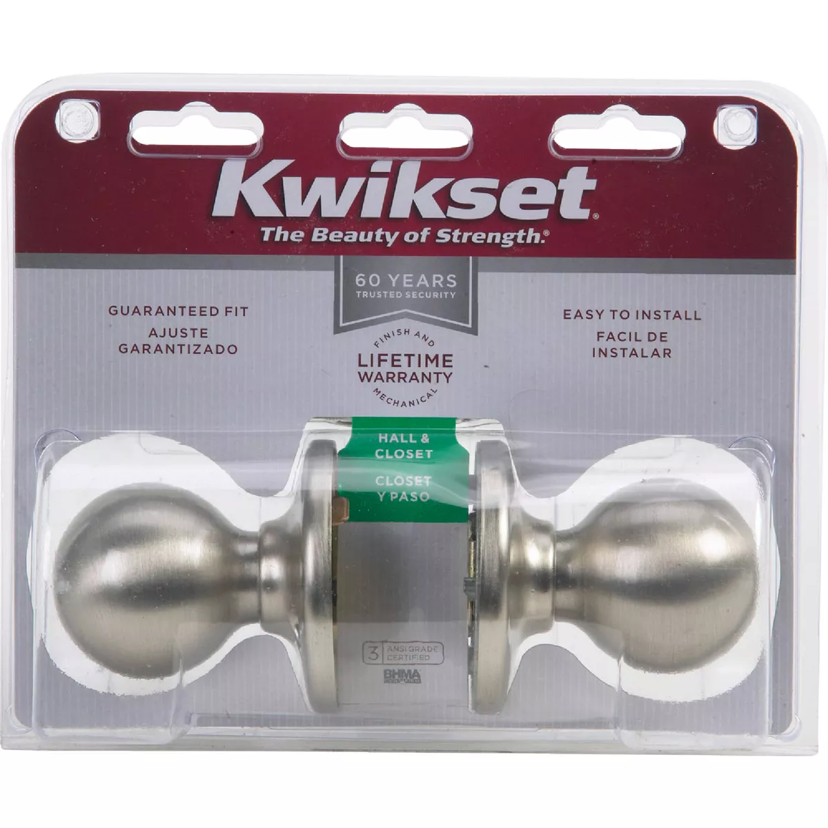 Kwikset Polo Satin Nickel Hall & Closet Door Knob - photo 2