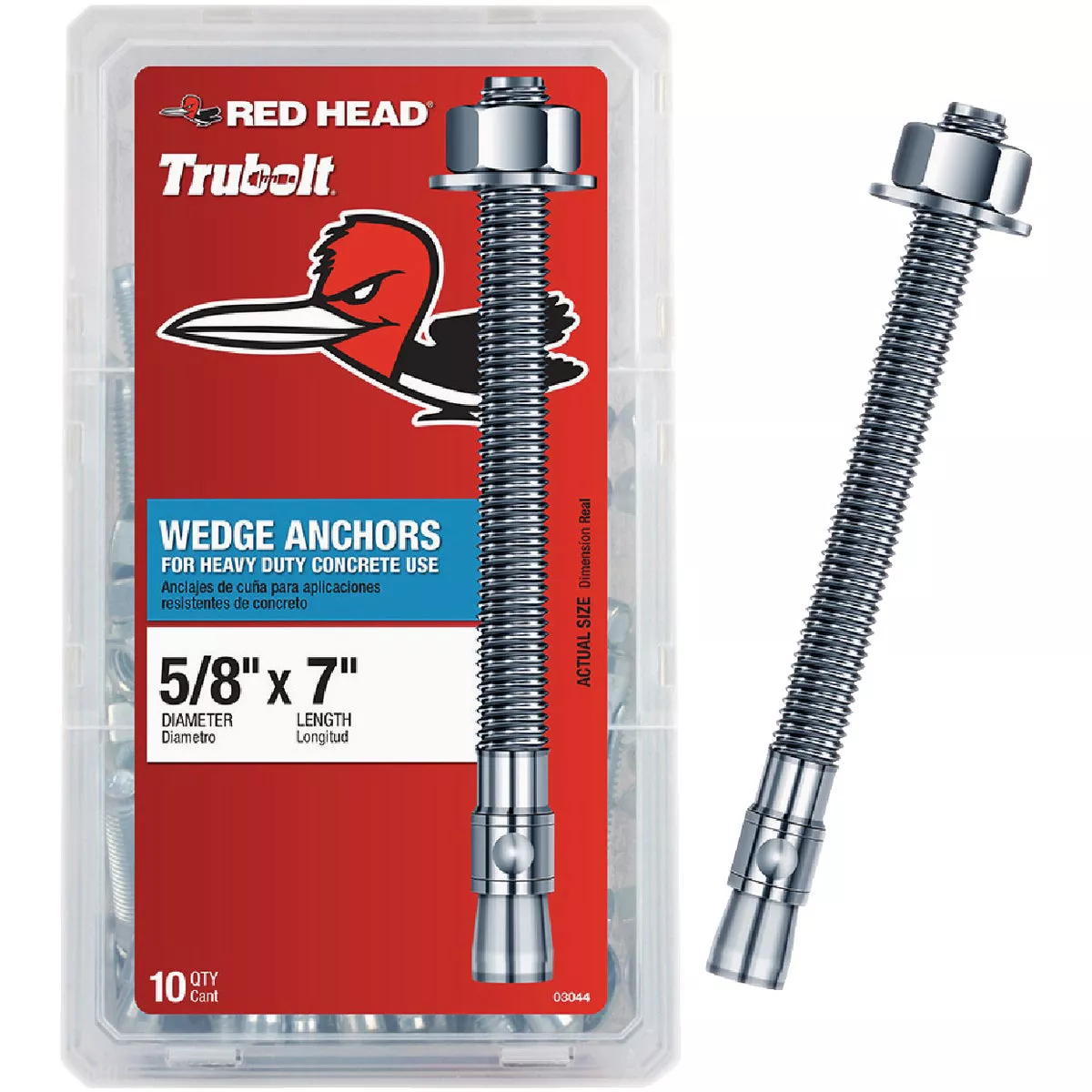 Red Head 5/8 In. x 7 In. Wedge Anchor (10 Ct.)