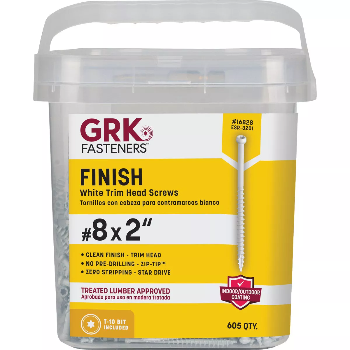 GRK #8 x 2 In. Star Drive White Steel Trim Screw (605 Ct.) - photo 7