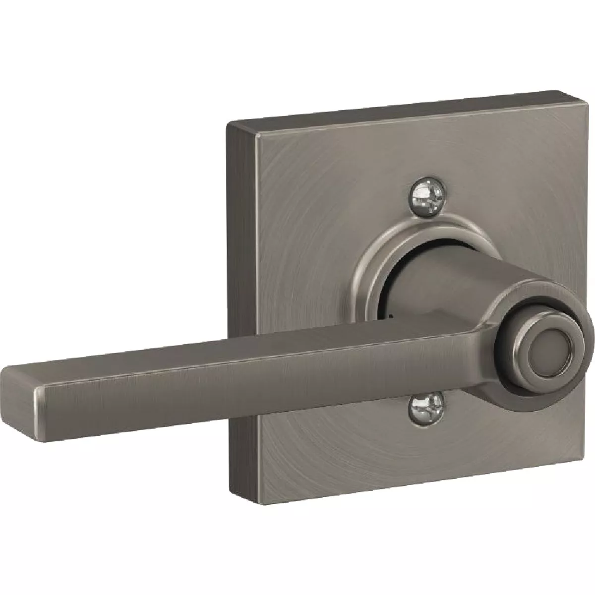 Schlage F Series Latitude Lever Collins Satin Nickel Bed & Bath Lock - photo 2