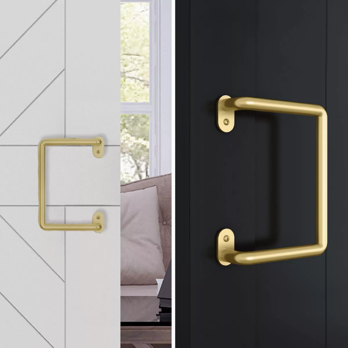 National V1002 8 In. Brushed Gold Troy Interior Barn Door Pull - photo 2
