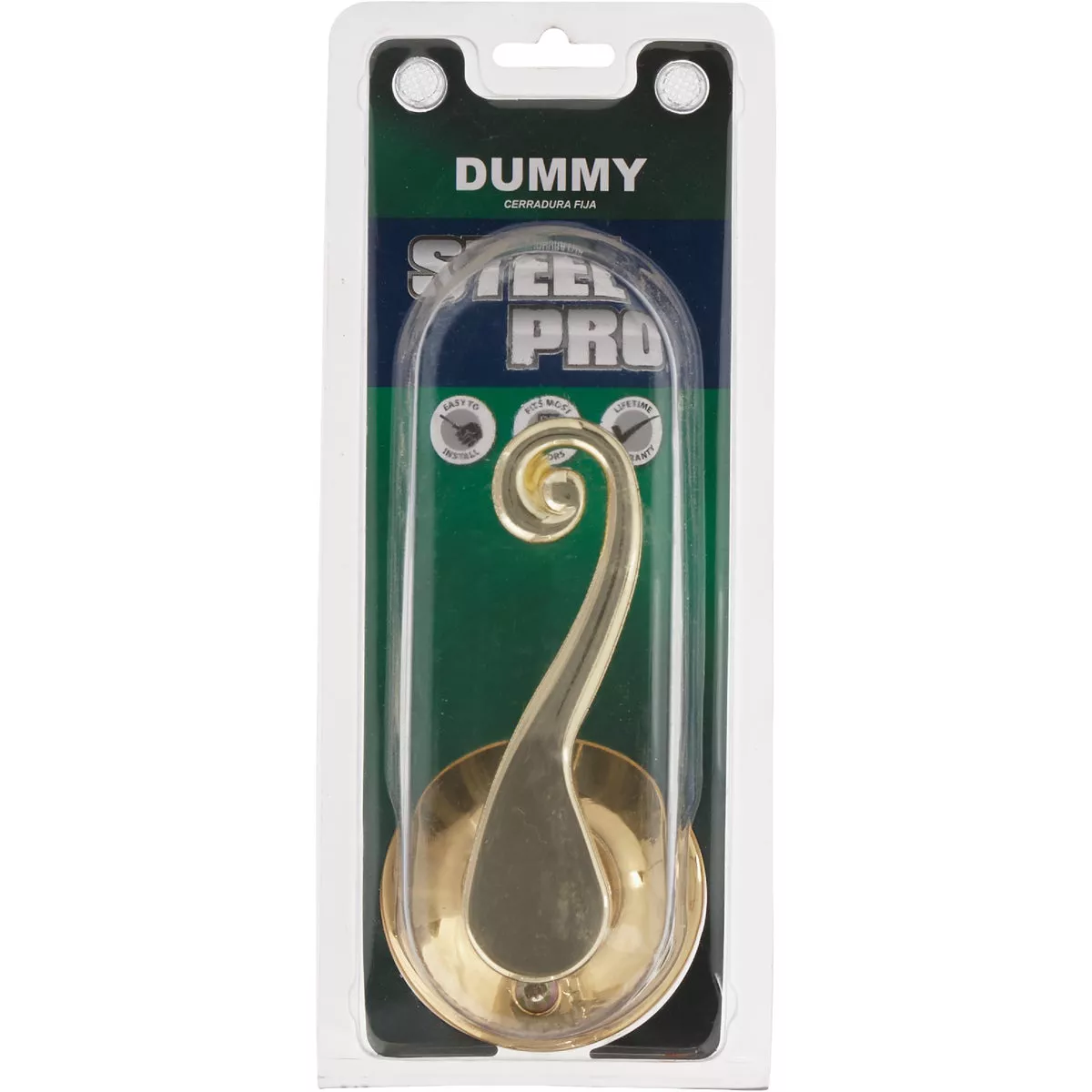 Steel Pro Polished Brass Left-Hand Dummy Door Lever - photo 2