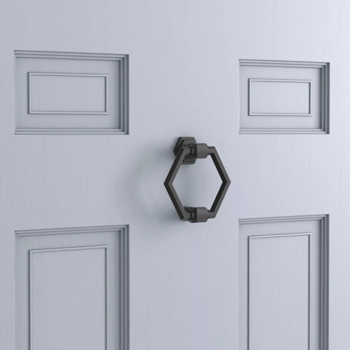 National Hardware Powell 4 In. Matte Black Door Knocker - photo 2
