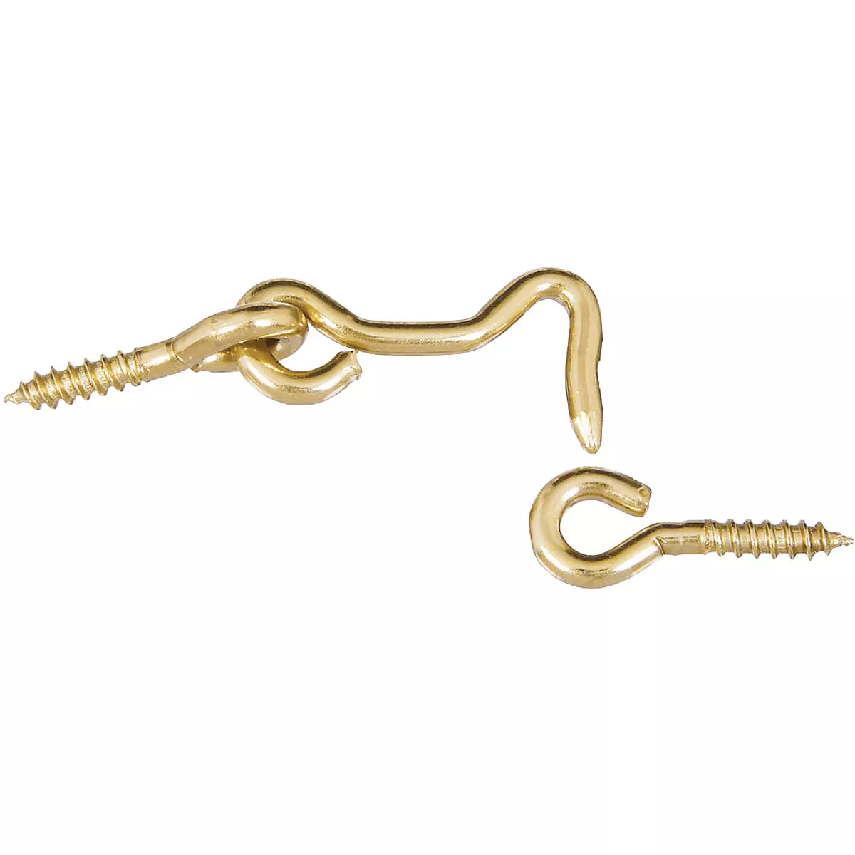 National Hardware Solid Brass 1-1/2 In. Hook & Eye Bolt (2-Count)