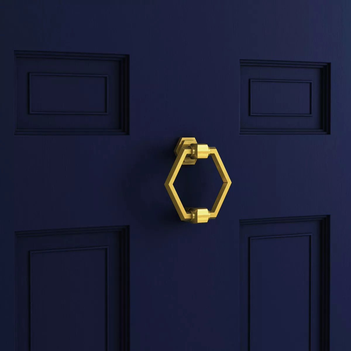 National Hardware Powell 4 In. Brushed Gold Door Knocker - photo 2