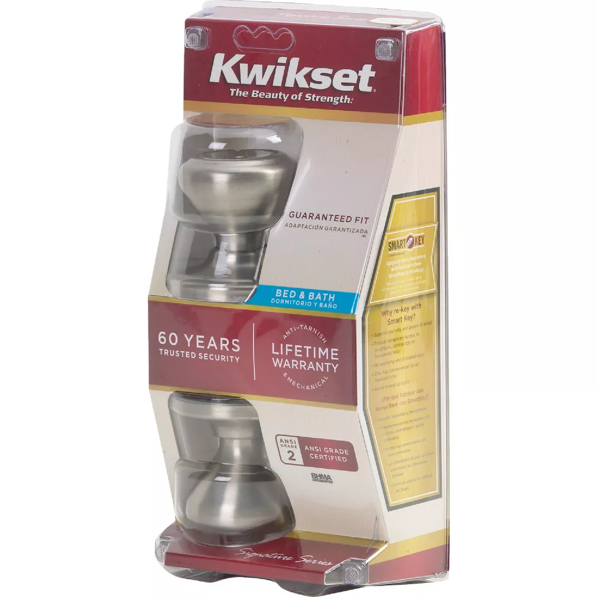 Kwikset Signature Series Satin Nickel Bed & Bath Door Knob - photo 4