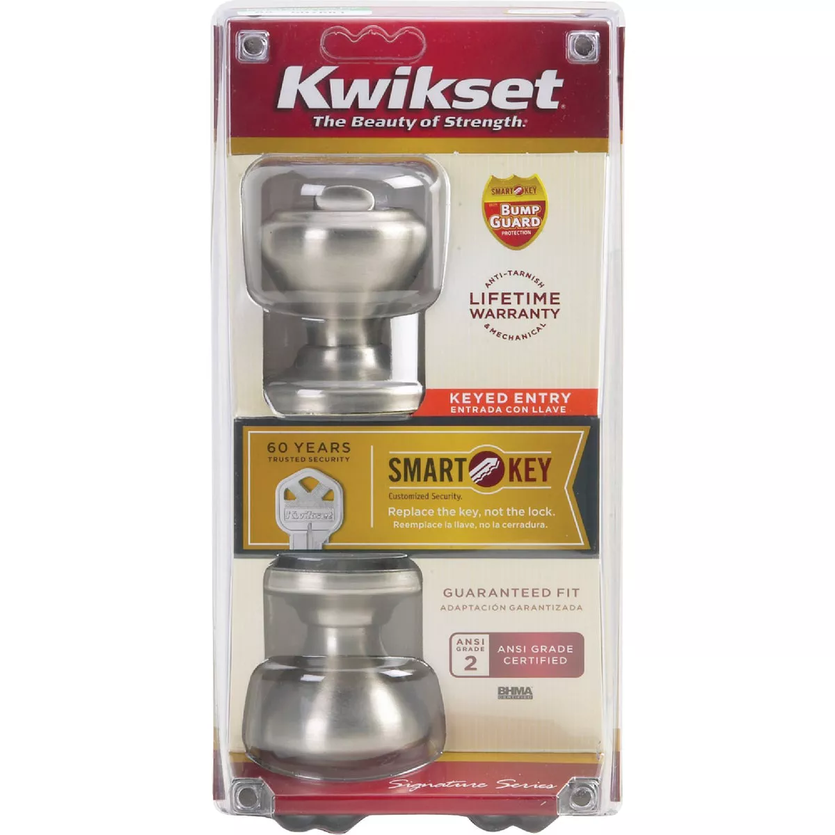 Kwikset Signature Series Satin Nickel Cameron Entry Door Knob with SmartKey - photo 4