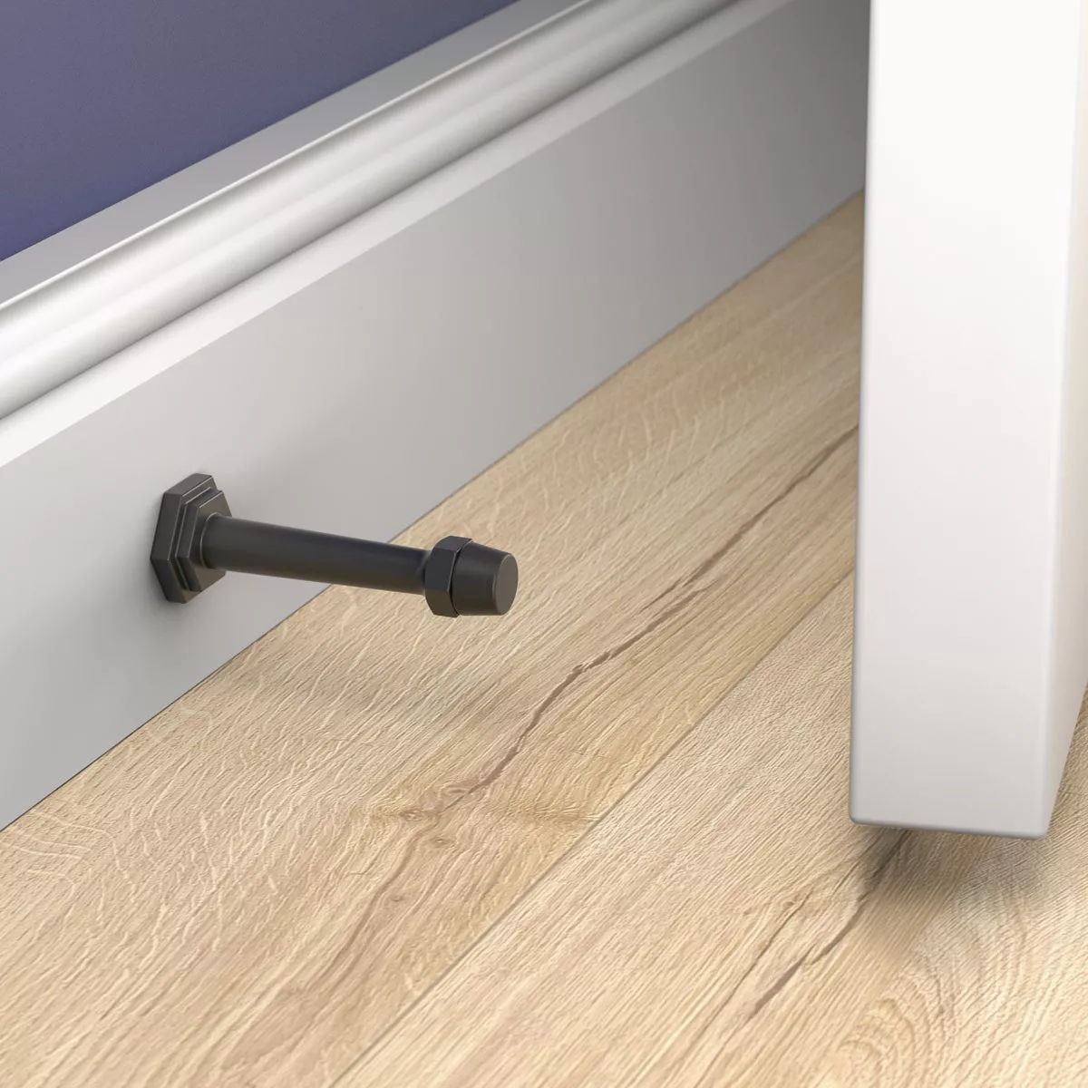 National Hardware Powell 3 In. Matte Black Door Stop - photo 2
