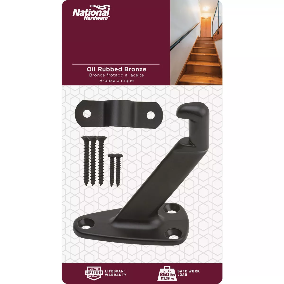 National Hardware Gallery Series Oil Rubbed Bronze Handrail Bracket - photo 2