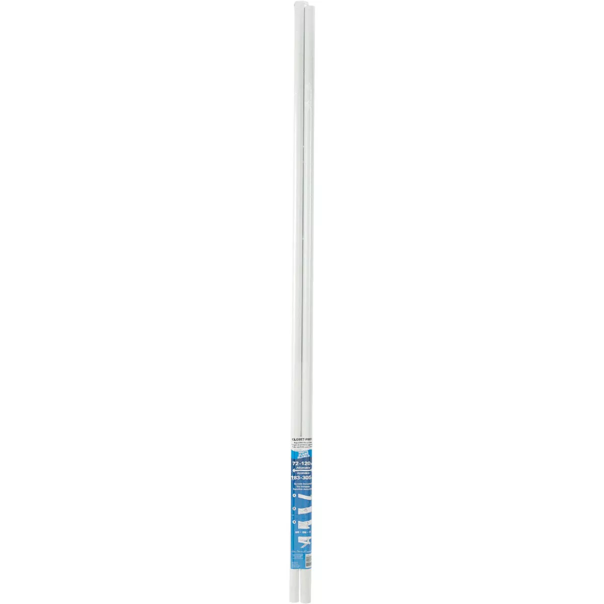 John Sterling Closet-Pro 72 In. to 120 In. x 1-1/4 In. Extra Heavy-Duty Adjustable Closet Rod, White - photo 2