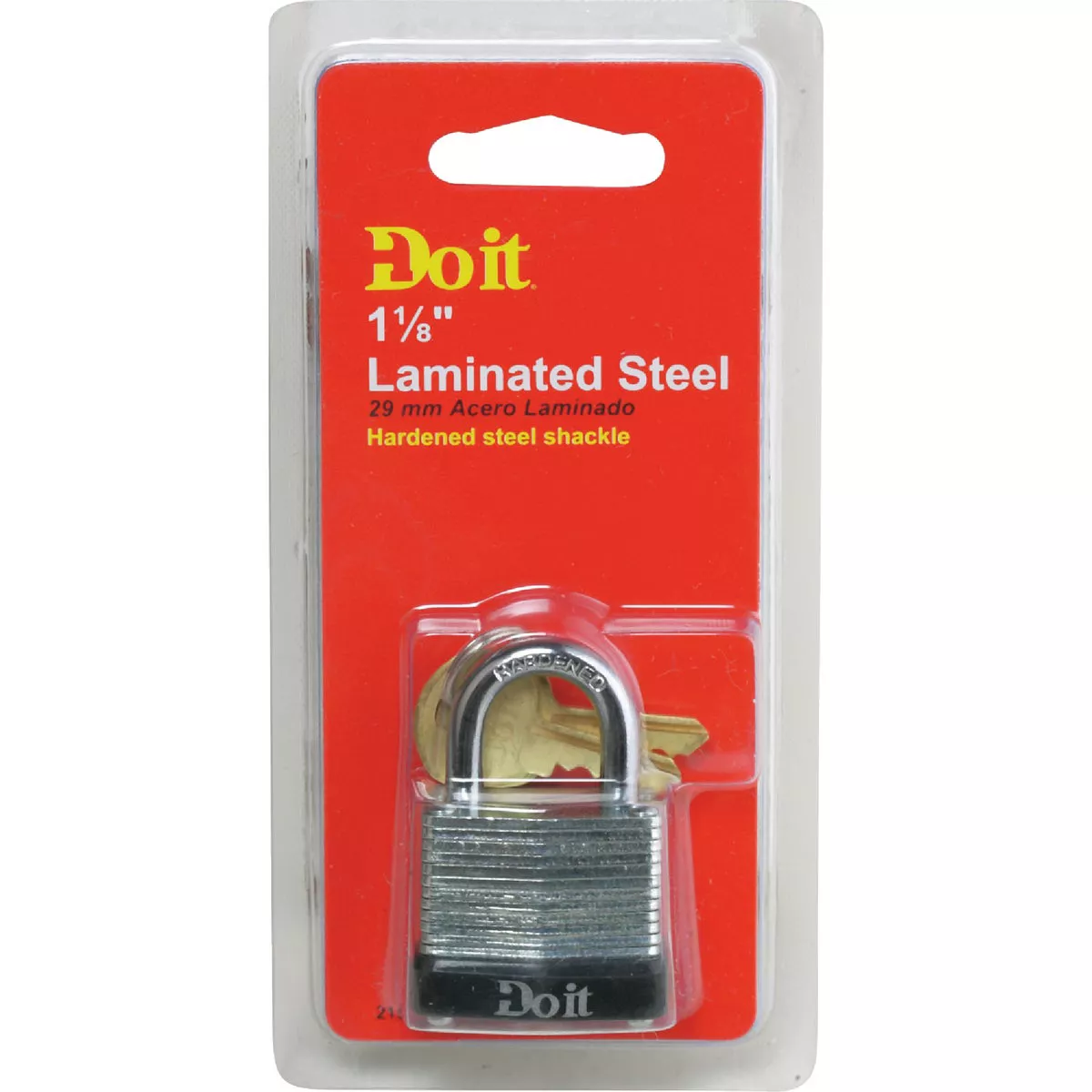 Do it Laminated Steel 1-1/8" Pin Tumbler Padlock for M2 Key
