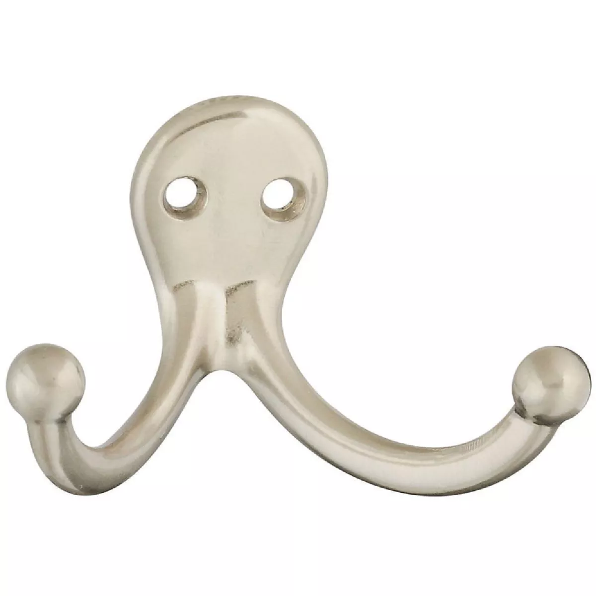 National Hardware Satin Nickel Double Clothes Hook (2-Pack) - photo 3