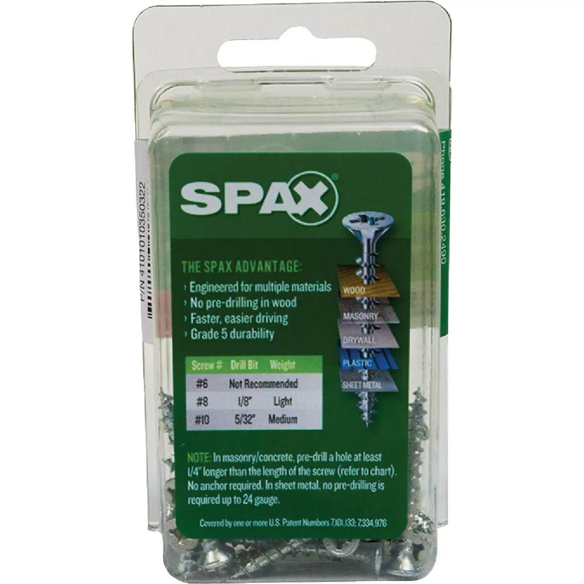 SPAX #6 x 1-1/4 In. Unidrive (Combo Drive) Flat Head Zinc (Interior) Multi-Purpose Construction Screw (35 Ct.) - photo 5