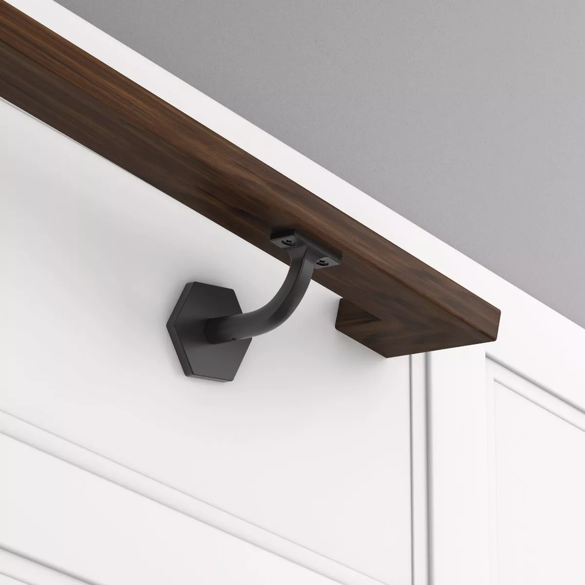 National Hardware Powell 3 In. Matte Black Handrail Bracket - photo 2
