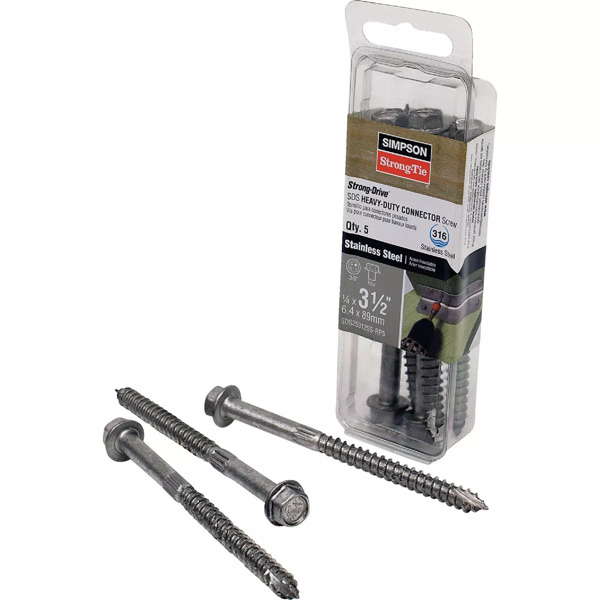 Simpson Strong-Tie Strong-Drive SDS 1/4 In. x 3-1/2 In. Heavy-Duty Connector Screw (10 Ct.) - photo 2