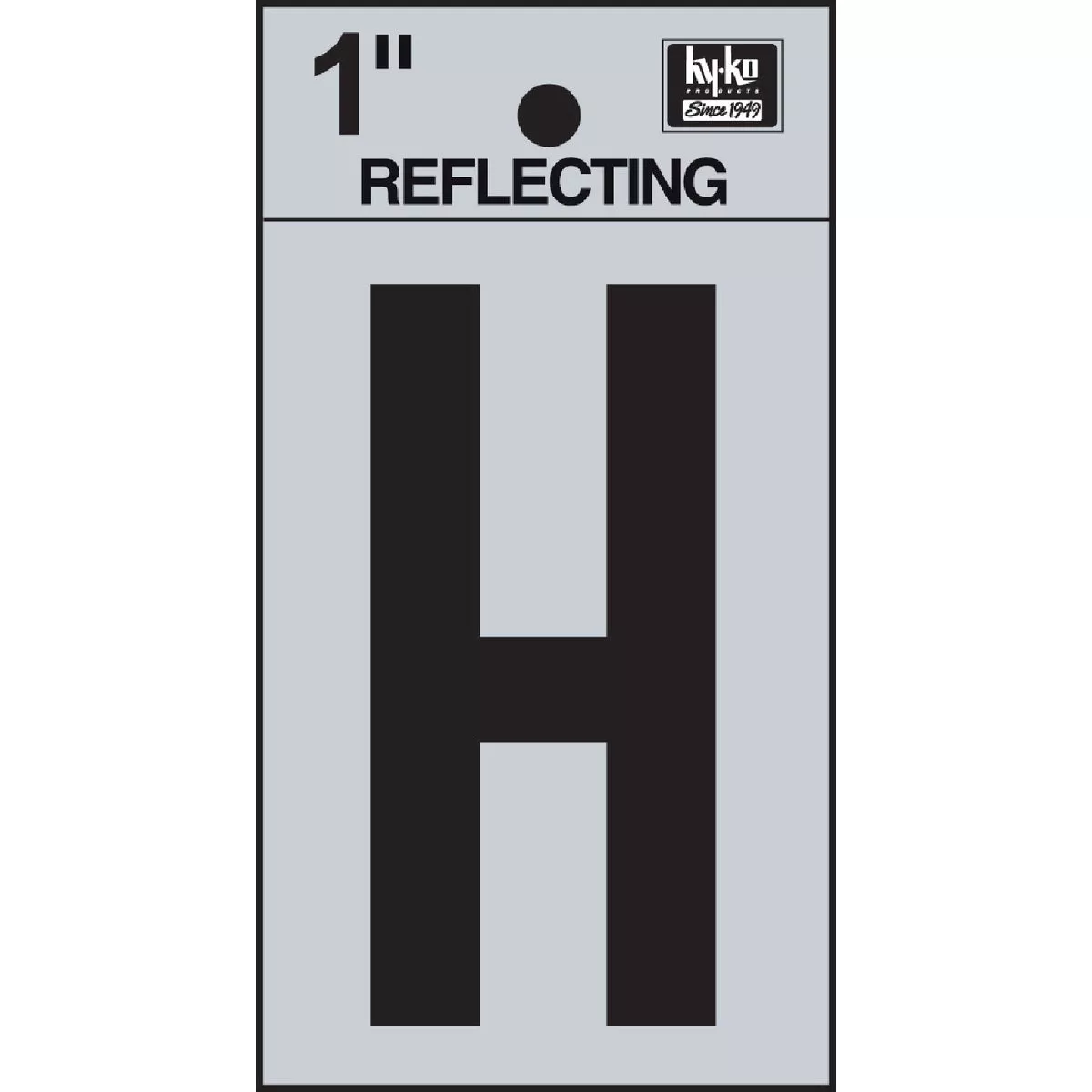 Hy-Ko Vinyl 1 In. Reflective Adhesive Letter, H