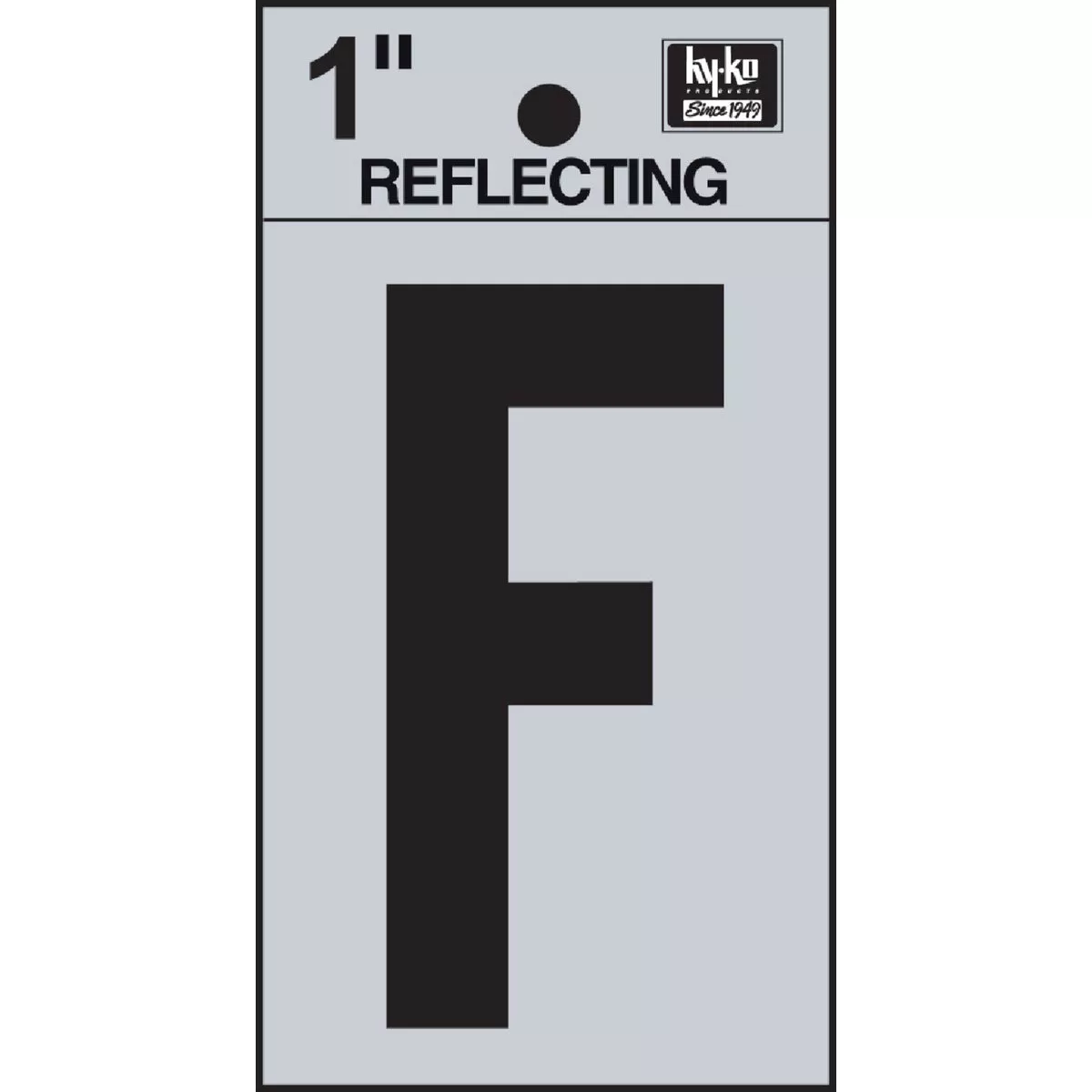 Hy-Ko Vinyl 1 In. Reflective Adhesive Letter, F