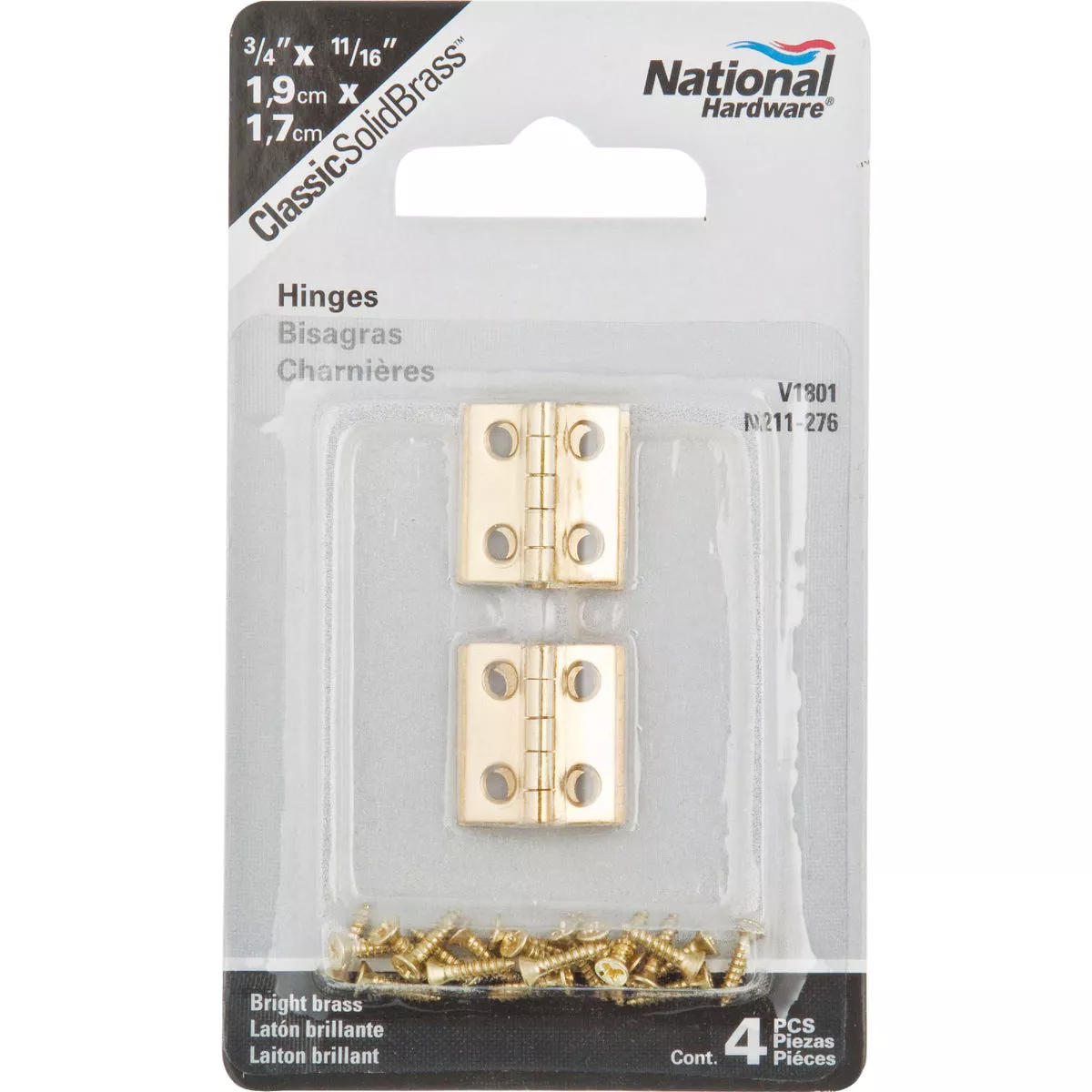 National Hardware 3/4 In. x 11/16 In. Medium Clear Coat Decorative Hinge - photo 2
