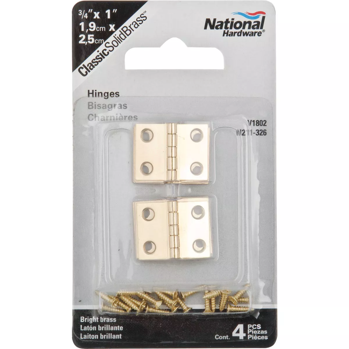 National Hardware 3/4 In. x 1 In. Brass Medium Decorative Hinge (2-Pack) - photo 2
