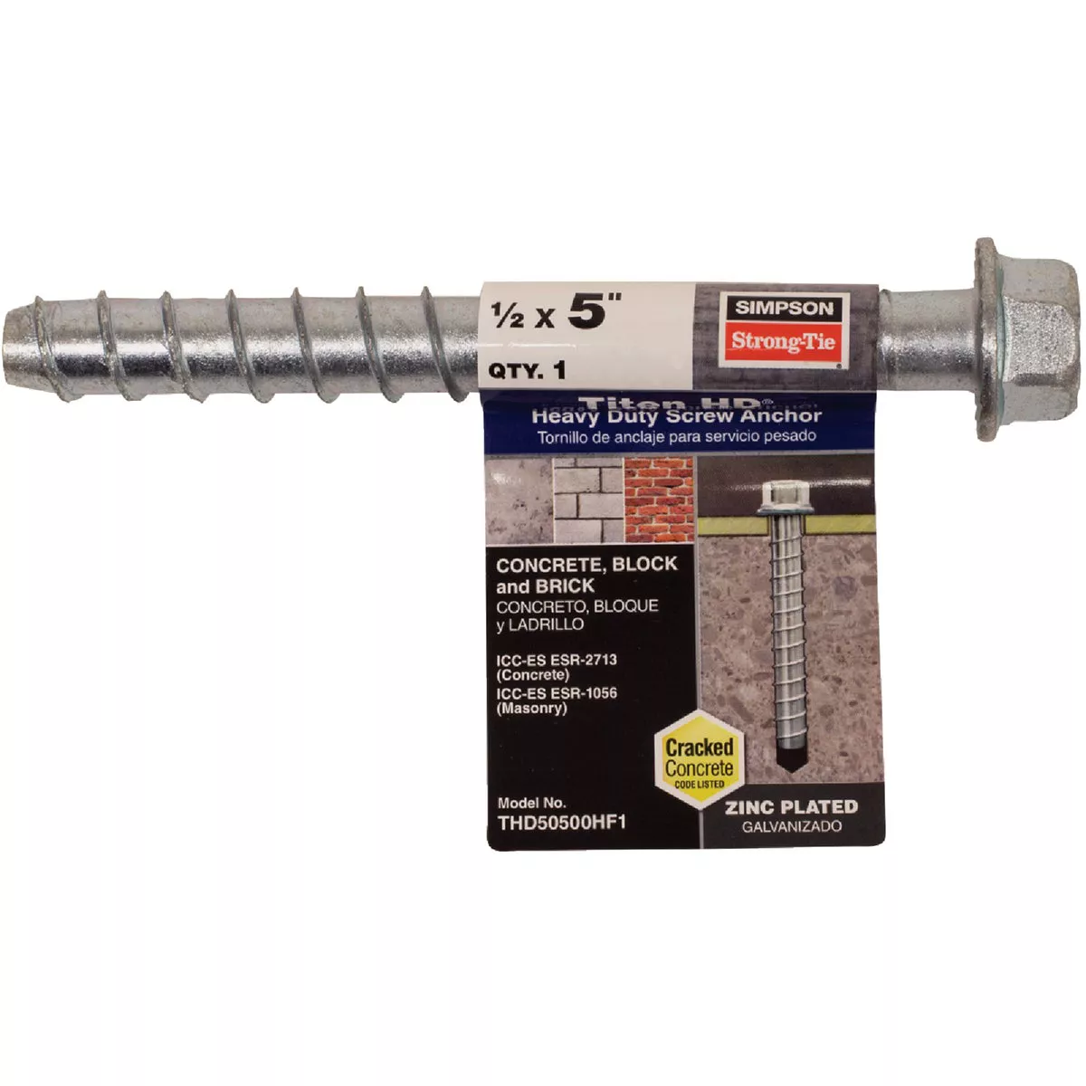 Titen HD 1/2 in. x 5 in. Heavy-Duty Screw Anchor - photo 2