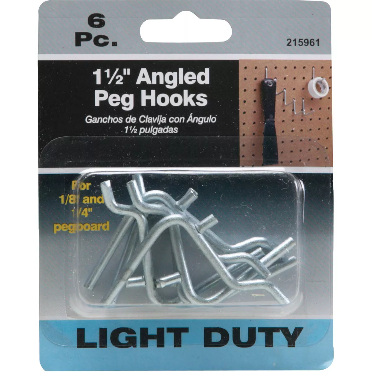1-1/2 In. Angled Pegboard Hook (6-Count) - photo 2