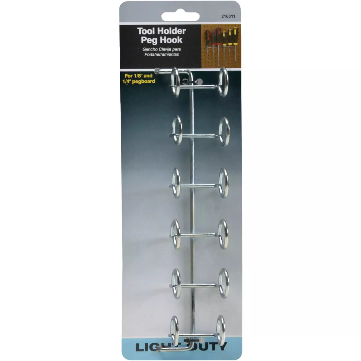 Zinc-Plated Wire 2.4 In. W. x 9.5 In. L. x 2.6 In. D. Tool Holder Hook - photo 4