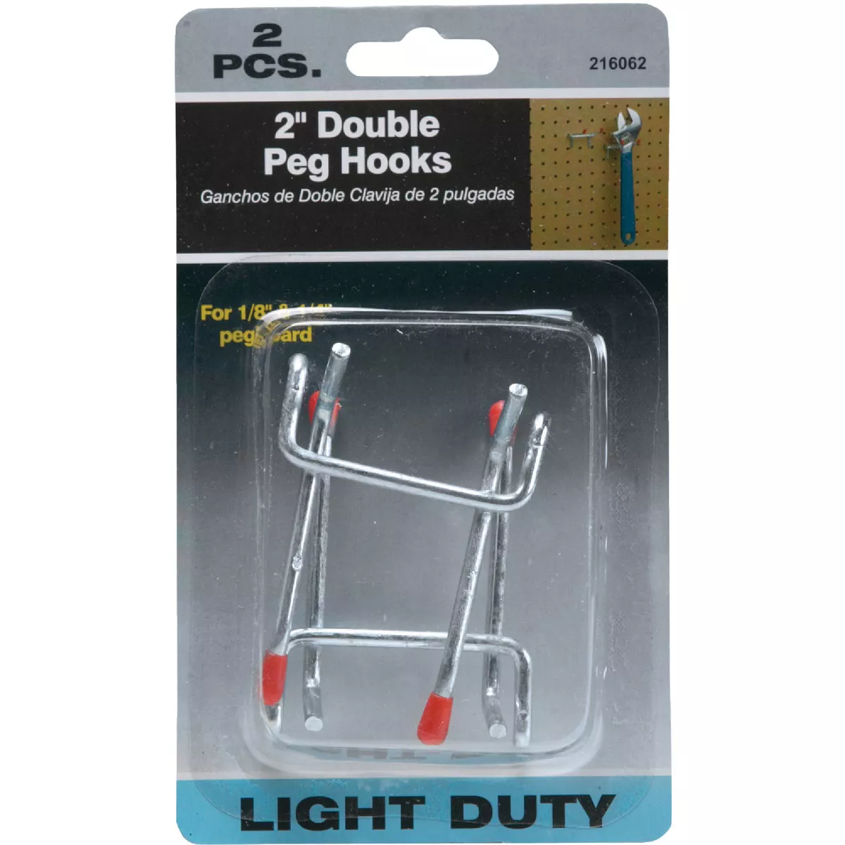 2 In. Double Arm Safety Tip Straight Pegboard Hook (2-Count) - photo 4