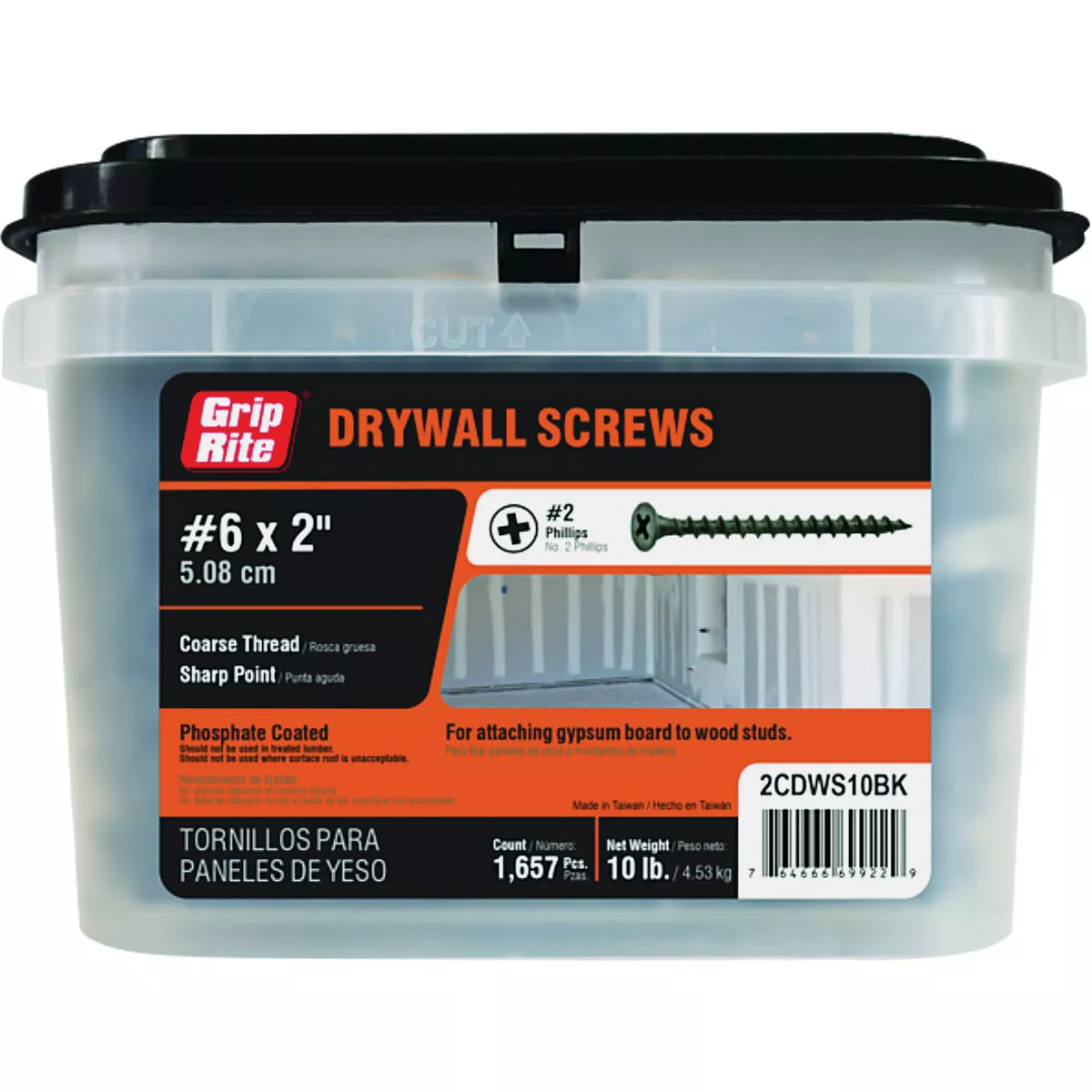 Do it Best #6 x 2 In. #2 Phillips Coarse Thread Drywall Screw (10 Lb.)
