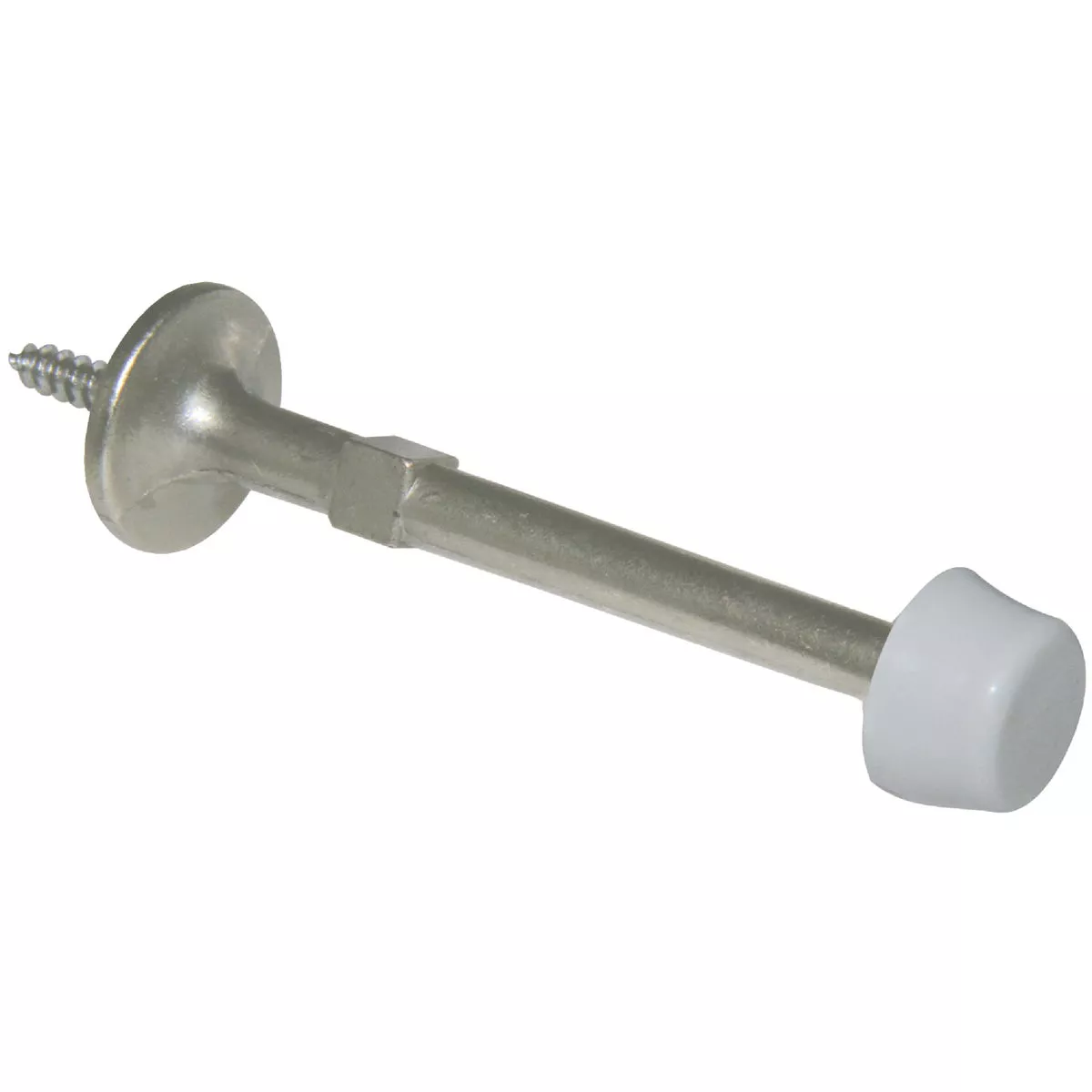 Ultra Hardware 3 In. Satin Nickel Self-Start Rigid Door Stop