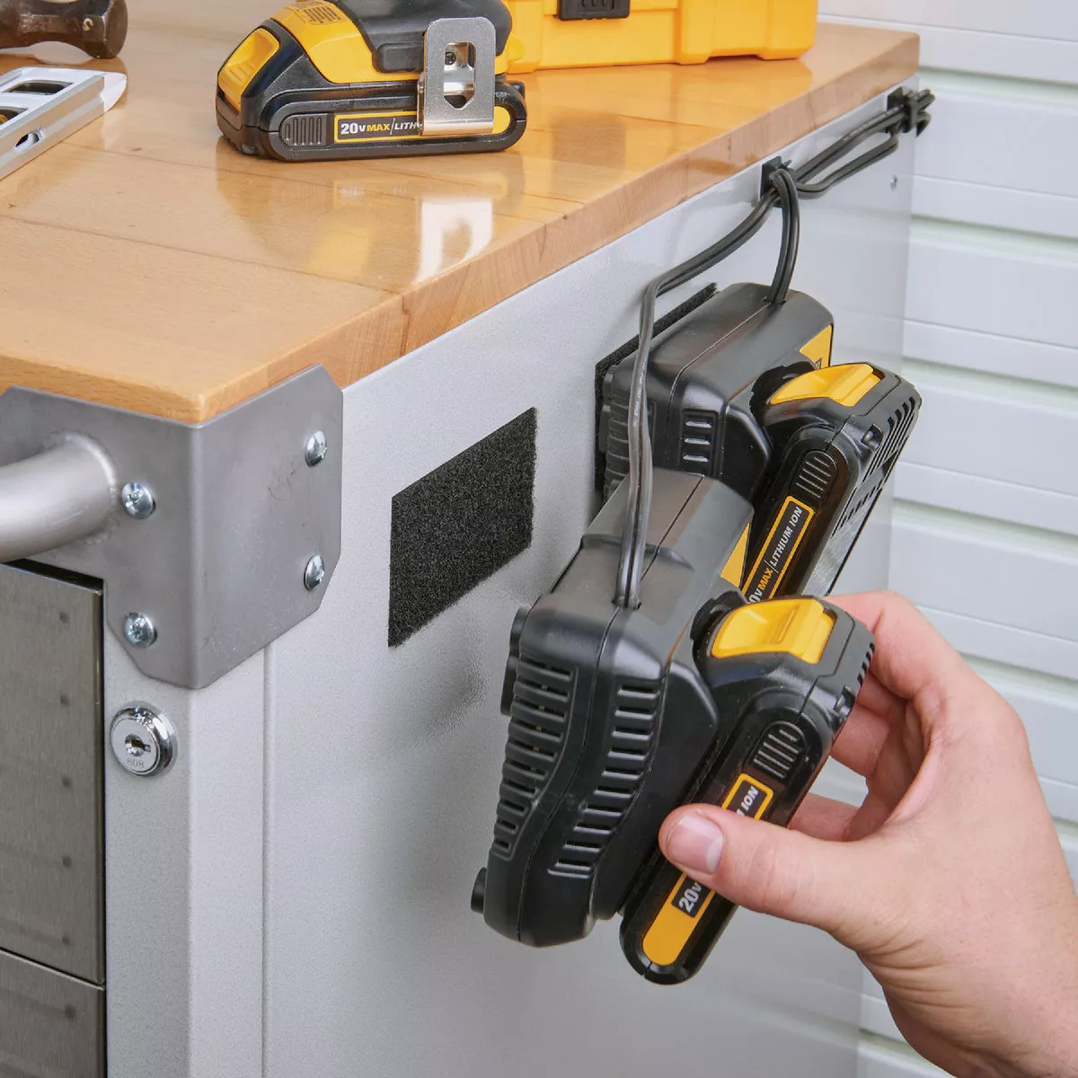 Wrap-It Storage Stick 'Em 2 In. x 4 In. Industrial Strength Black Hook & Loop Strip (4 Ct.) - photo 2