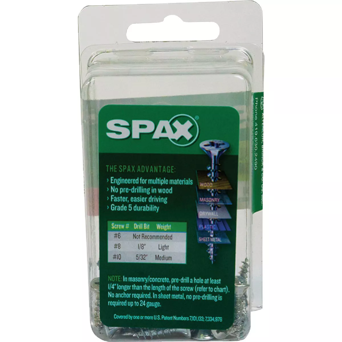SPAX 8 x 5/8 In. Flat Head Unidrive (Combo Drive) Zinc (Interior) Wood Screw (40-Count) - photo 5