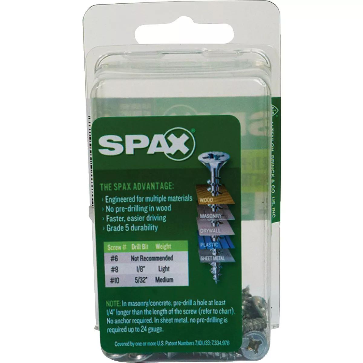 SPAX 8 x 3/4 In. Flat Head Unidrive (Combo Drive) Zinc (Interior) Wood Screw (35-Count) - photo 5