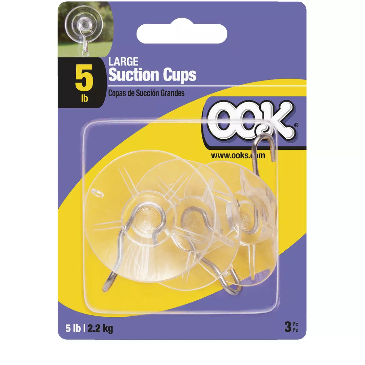 OOK Large Suction Cup Hooks (6-Pack)