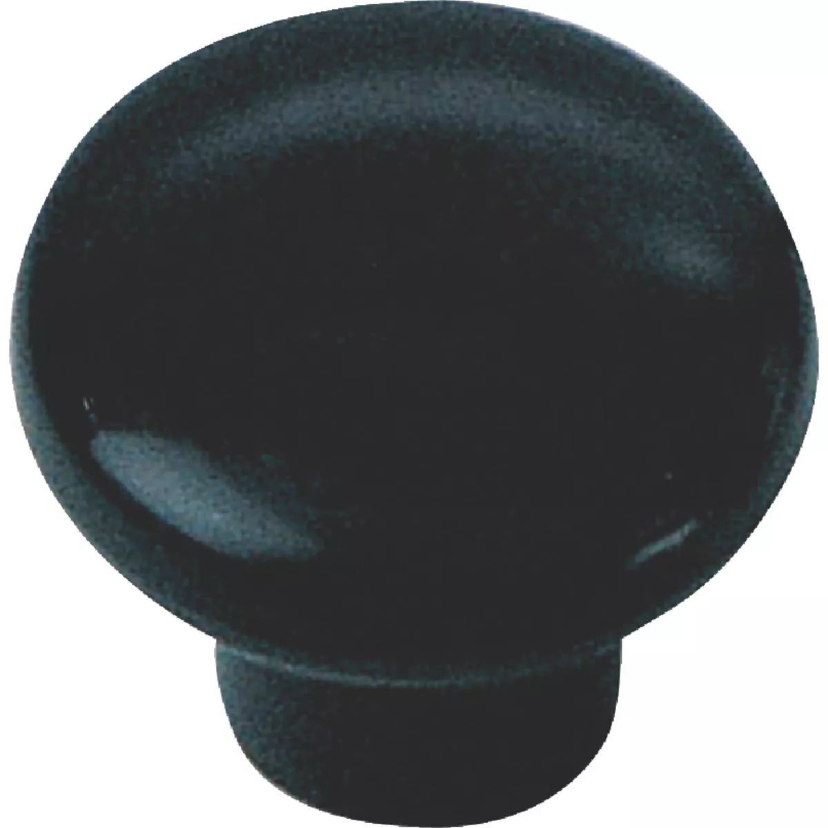 Laurey Plastic Round 1-1/4 In. Black Cabinet Knob