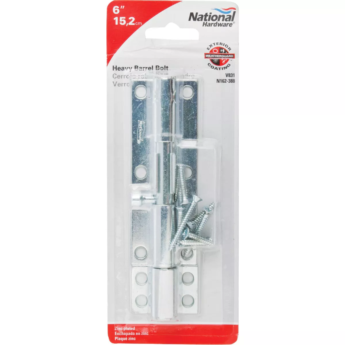 National Hardware 6 In. Zinc Heavy Barrel Bolt - photo 2