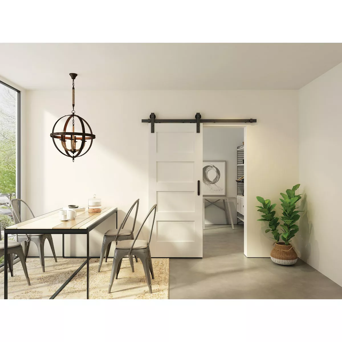 National Hardware 10 In. Matte Black Charleston Interior Barn Door Pull - photo 4