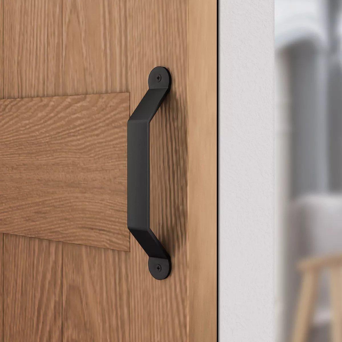 National Hardware 10 In. Matte Black Charleston Interior Barn Door Pull - photo 3