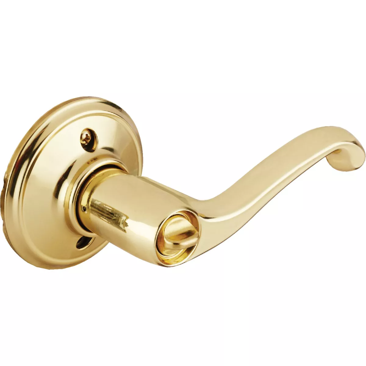 Schlage Bright Brass Flair Entry Door Lever