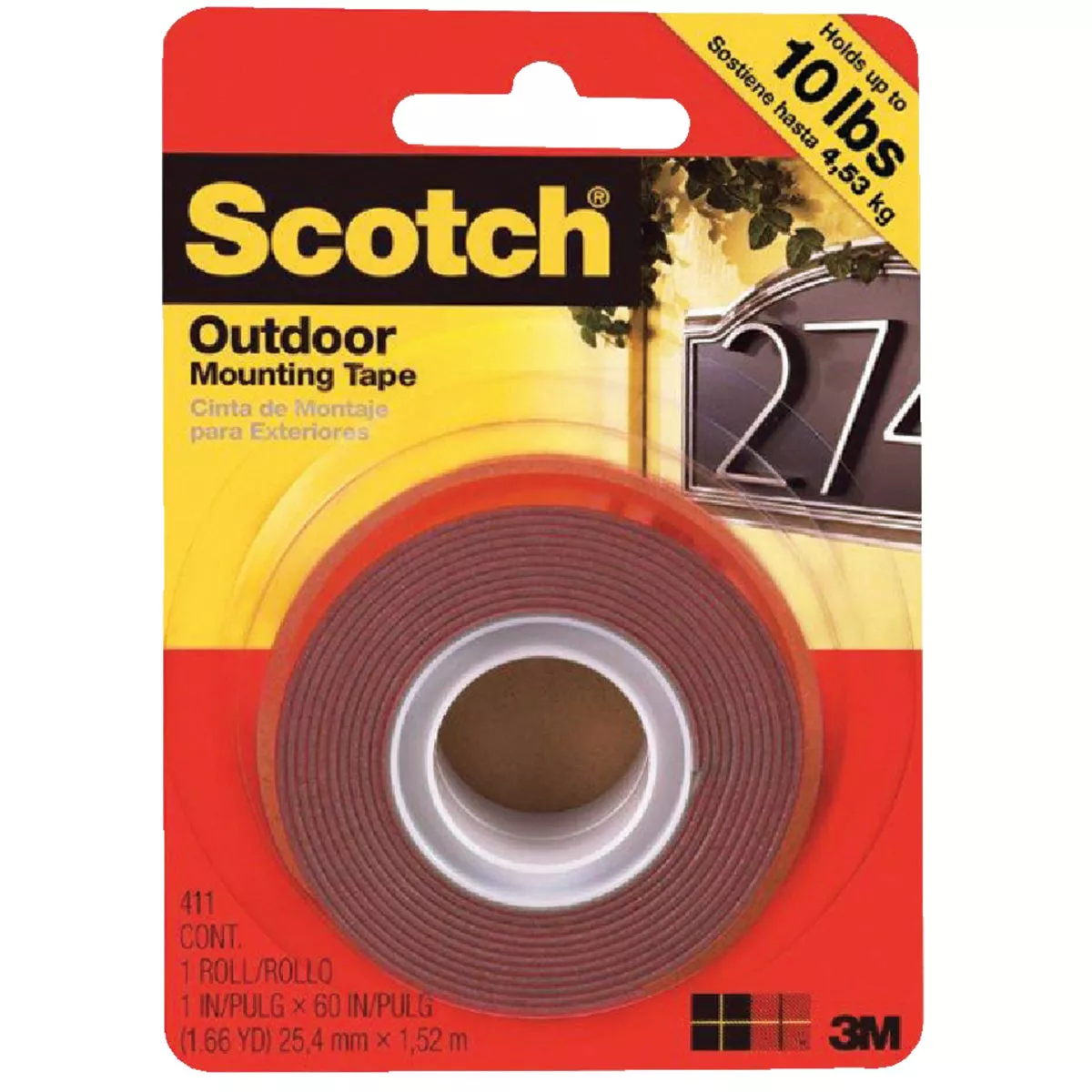 Scotch 1 In. x 60 In. Double-Sided Outdoor Mounting Tape (10 Lb. Capacity)