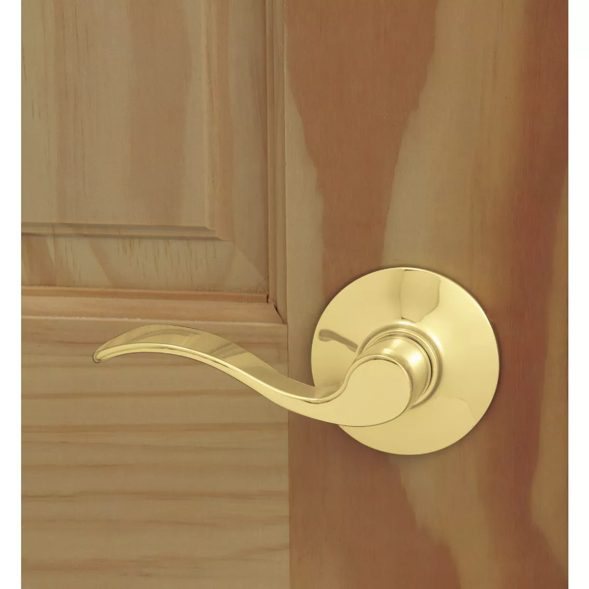Schlage Accent Bright Brass Passage Door Lever - photo 3