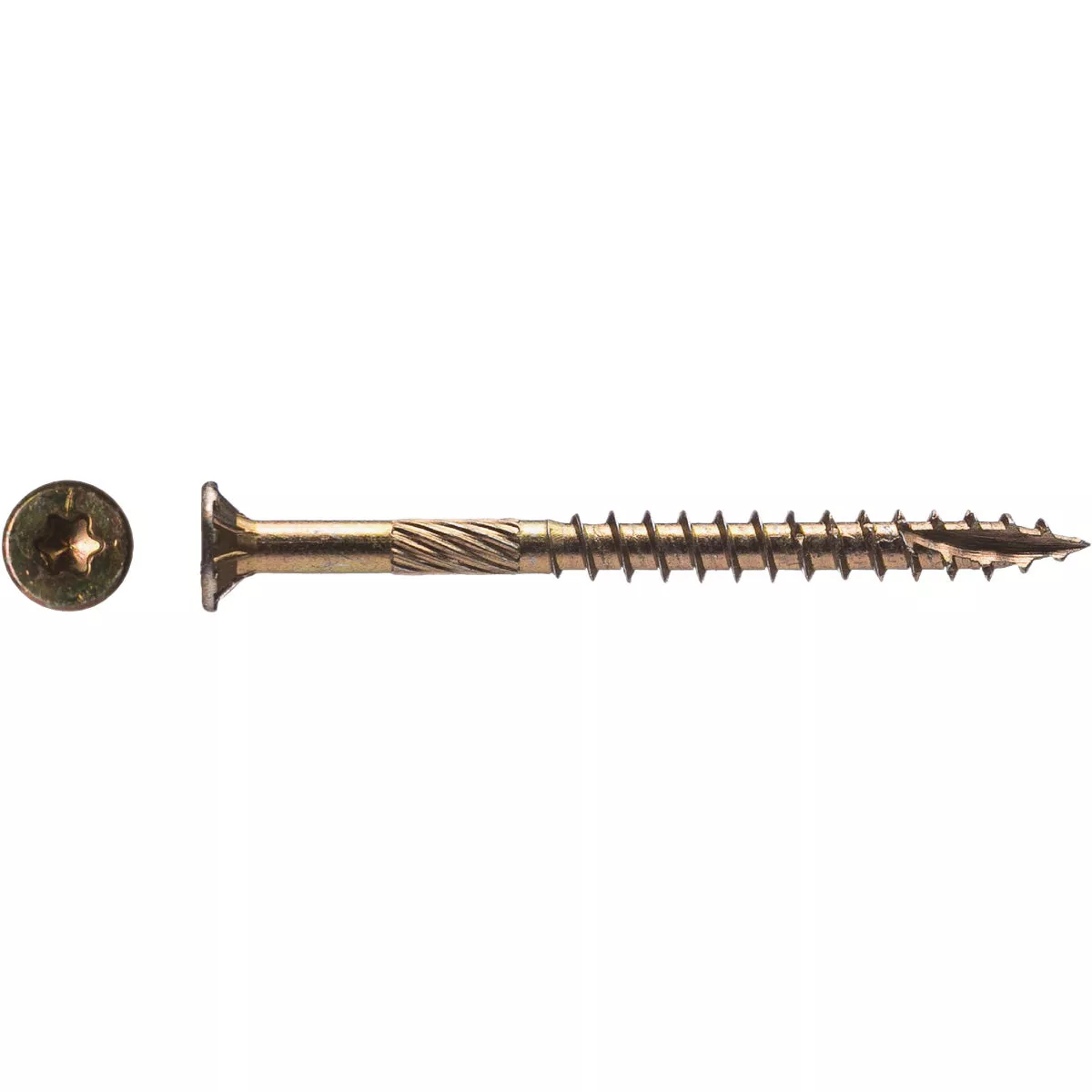 Big Timber #10 x 3 In. Yellow Zinc Star Drive Flat Head Wood Screw (1 Lb.) - photo 2