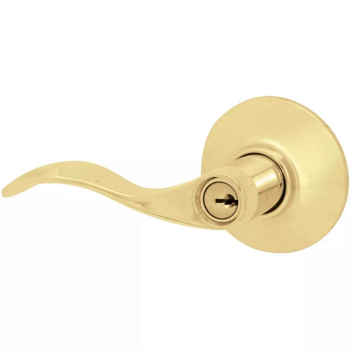 Schlage Accent Ultima Bright Brass Entry Door Lever