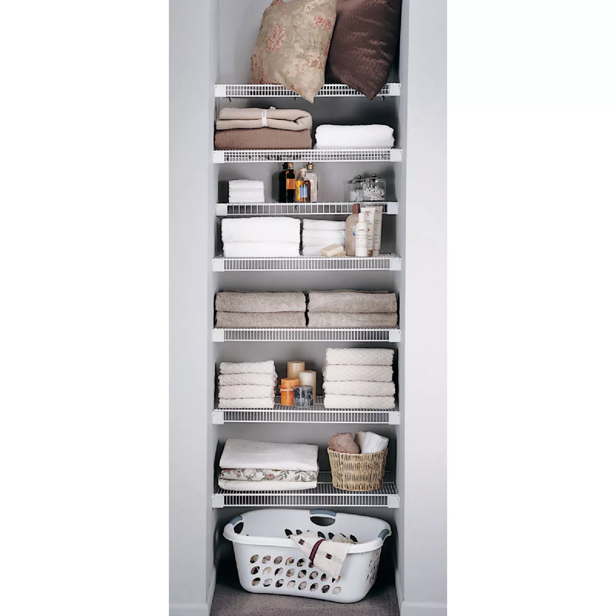 ClosetMaid SuperSlide 6 Ft. W. x 16 In. D. Ventilated Closet Shelf, White - photo 3