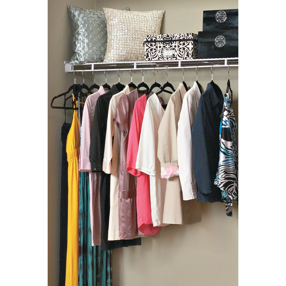 ClosetMaid 12 Ft. W. x 12 In. D. Ventilated Shelf & Rod Closet Shelf, White - photo 2